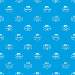 Poster - Sound studio pattern vector seamless blue repeat for any use