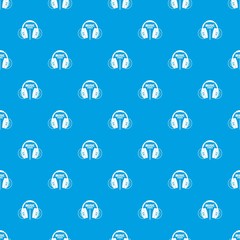 Poster - Musical studio pattern vector seamless blue repeat for any use
