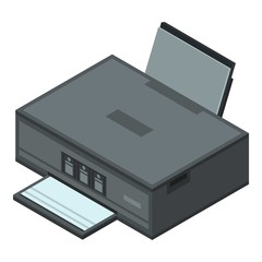 Poster - Photo printer icon. Isometric of photo printer vector icon for web design isolated on white background