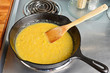 Creamed Corn Thickening in Cast Iron Skillet