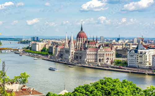 Hungarian parliament building in Budapest Canvas Print
