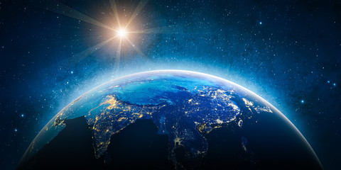 asia from space. elements of this image furnished by nasa