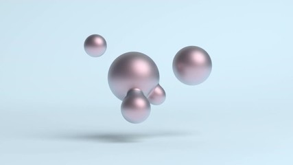 Aufkleber - Abstract 3d animation of flying blobs. Modern background design, 4k seamless looped video