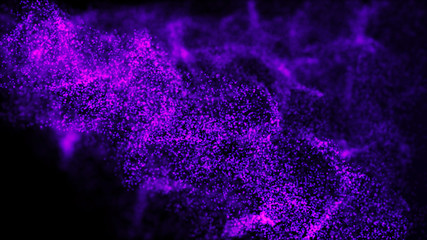 Poster - Abstract background of data flow. Dust particles.Futuristic technology element. 3D rendering.