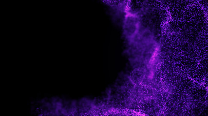 Poster - Abstract background of data flow. Dust particles.Futuristic technology element. 3D rendering.