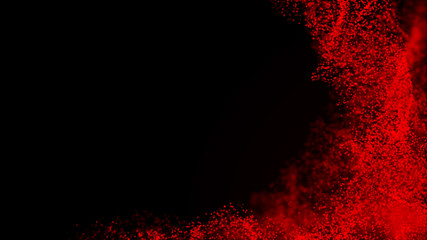 Poster - Abstract background of data flow. Dust particles.Futuristic technology element. 3D rendering.