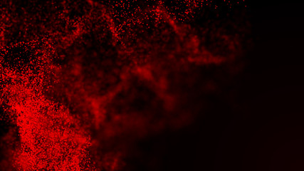 Poster - Abstract background of data flow. Dust particles.Futuristic technology element. 3D rendering.