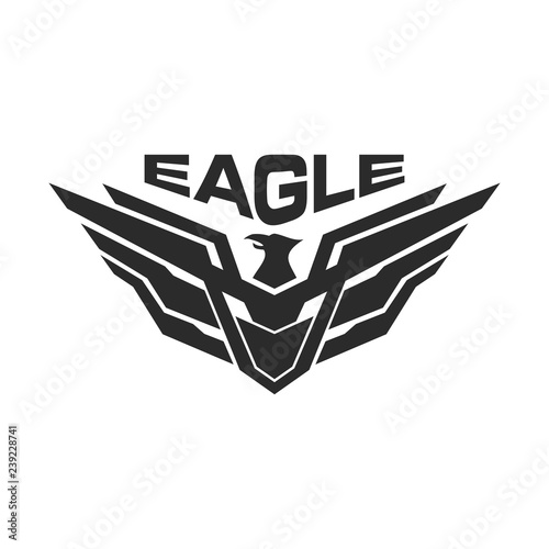 Cuadros en Lienzo Eagle military tactical urban logo design template