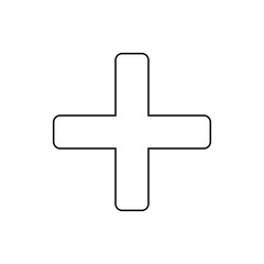 Poster - plus sign icon. Element of web for mobile concept and web apps icon. Thin line icon for website design and development, app development