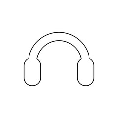 Poster - headphones from sound icon. Element of web for mobile concept and web apps icon. Thin line icon for website design and development, app development