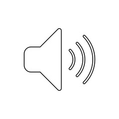Poster - sound sign icon. Element of web for mobile concept and web apps icon. Thin line icon for website design and development, app development