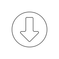 Poster - download sign icon. element of web for mobile concept and web apps icon. thin line icon for website 