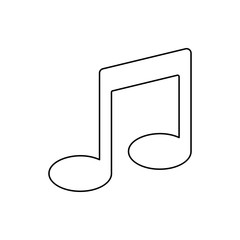 Poster - musical note icon. Element of web for mobile concept and web apps icon. Thin line icon for website design and development, app development