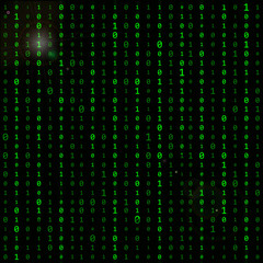Background With Digits On Screen. binary code zero one matrix white background. banner, pattern, wallpaper. Abstract Matrix Background. Binary Computer Code. Coding. Hacker concept. Vector Background
