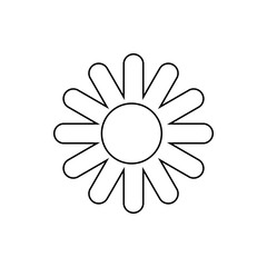 Poster - flower icon. element of web for mobile concept and web apps icon. thin line icon for website design 