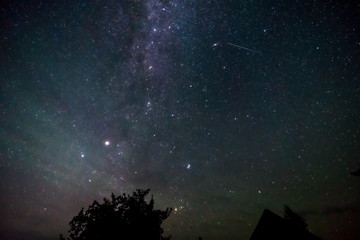 Wall Mural - stars sky and milky way at night