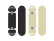 skateboard vector template illustration set (black/white)