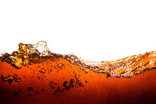 Cola Soda With Sparkling Bubbles Isolated On White