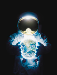 Wall Mural - astronaut exploring outer space