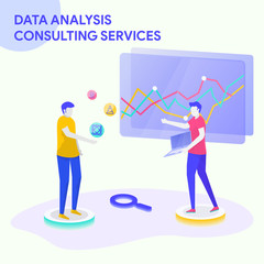 Fototapete - DATA ANALYSIS CONSULTING SERVICES