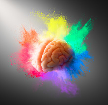 Brain Exploding In Rainbow Colors
