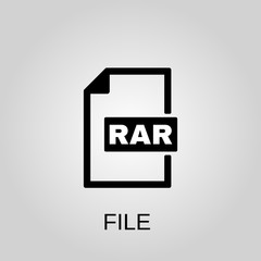 Poster - RAR file icon. RAR file concept symbol design. Stock - Vector illustration can be used for web.