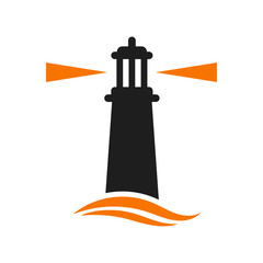 light house icon logo design