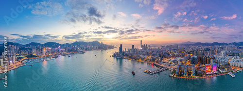 Obraz Dibond Zmierzch Wiktoria schronienie, Hong Kong