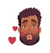 © Visual Content - face of African man - kiss