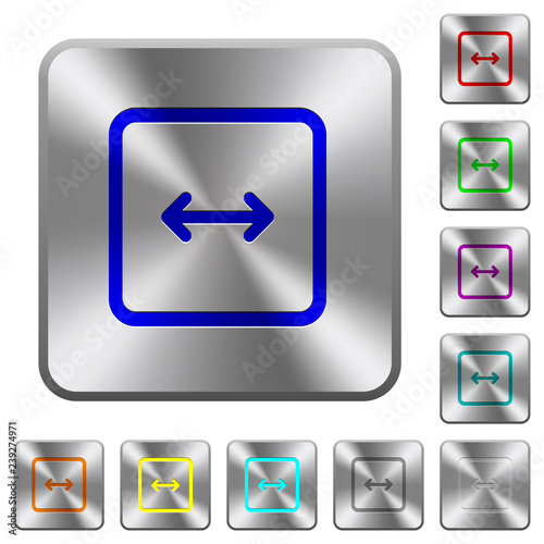 Fotografia, Obraz Adjust object width rounded square steel buttons