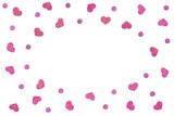 Fototapeta Kwiaty - Pink glitter heart paper cut background - isolated
