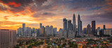 Fototapeta Miasta - City of Kuala Lumpur, Malaysia at sunrise