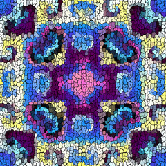 Aufkleber - Seamless grunge abstract square pattern. Paint grunge cracks.