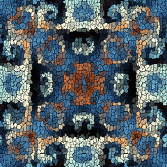 Aufkleber - Seamless grunge abstract square pattern. Paint grunge cracks.