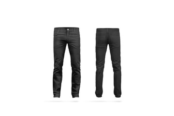Wall Mural - Blank black mens pants mock up, isolated