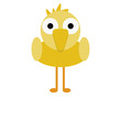 Bird Yellow Chick Cute Animal Cartoon Character For Kids