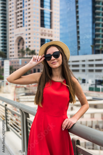 red dress and hat