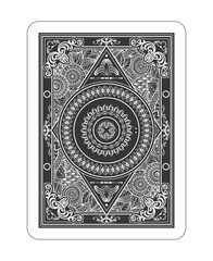 Playing cards in vintage style for poker. Original design, many small details, retro style	