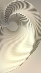Wall Mural - White stripe pattern futuristic background. 3d render illustration
