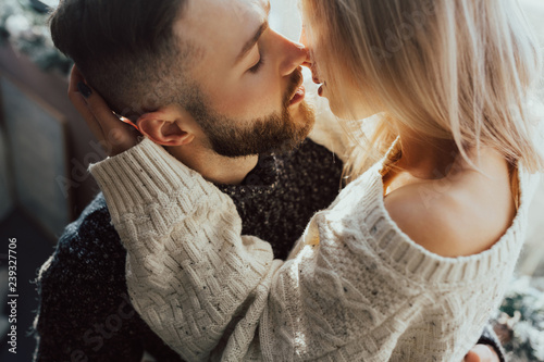 Passionate Sensual Attractive Young Couple Enjoying The Company Of Each Other At Home Close Passionate Sensual Attractive Young Couple Enjoying The Company Of Each Other At Home Close