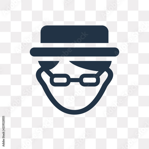 Fotografía Heisenberg vector icon isolated on transparent background, Heisenberg transpare