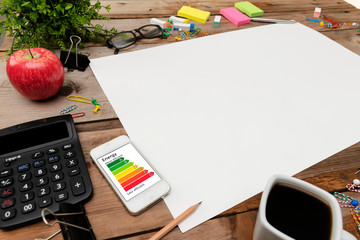 Wall Mural - saving energy will have many positive effects.