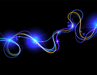 Poster - Abstract Curvy Lights