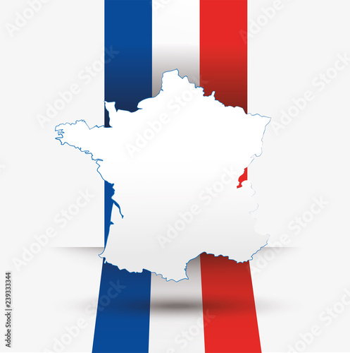 Carte De France Et Drapeau Francais Vierge Stock Vektorgrafik Adobe Stock
