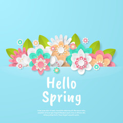 Wall Mural - spring background with beautiful colorful flower. can be used for template, banners, wallpaper, flye