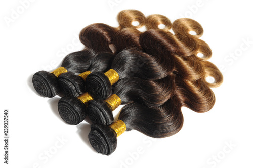 Body Wavy Black To Brown To Golden Blonde Three Tone Ombre Human