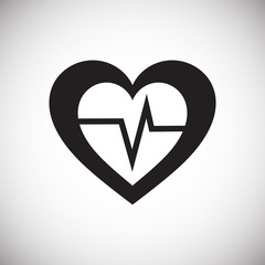 Poster - Heart icon on white background for graphic and web design, Modern simple vector sign. Internet concept. Trendy symbol for website design web button or mobile app