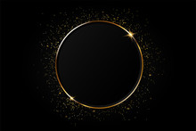 Golden Circle Abstract Background.