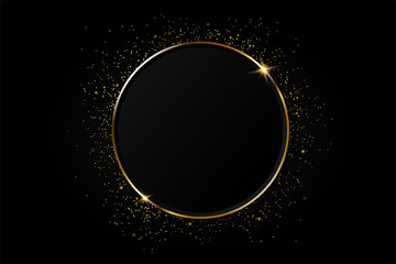 golden circle abstract background.