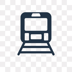 Train vector icon isolated on transparent background, Train  transparency concept can be used web and mobile